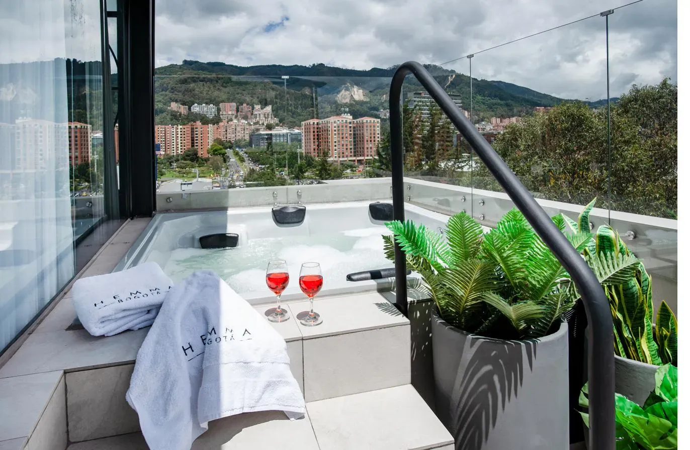 Terraza con vista panorámica al norte de Bogotá